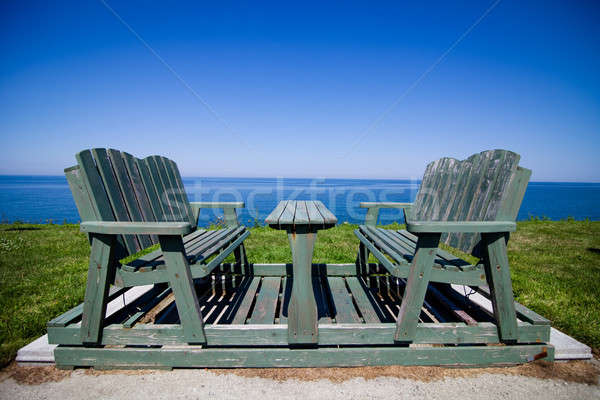 Bench by the sea Stock photo © aetb