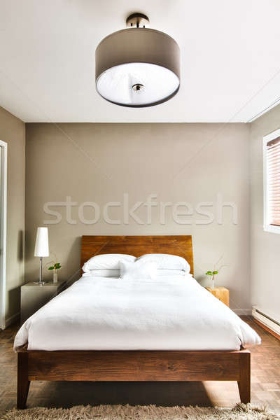 Stock photo: Beautiful Clean and Modern Bedroom