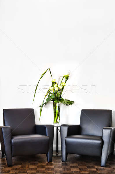Modern interior cameră alb perete spaţiu Imagine de stoc © aetb