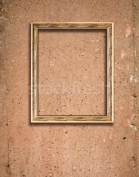 Concrete texture and wooden frame
 Stock photo © aetb