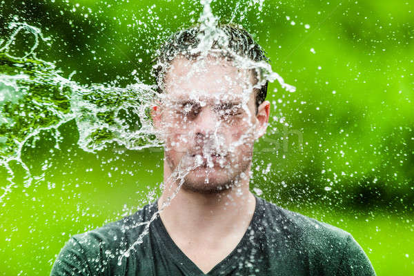 Young Adult That Got Completely Drenched Stock photo © aetb