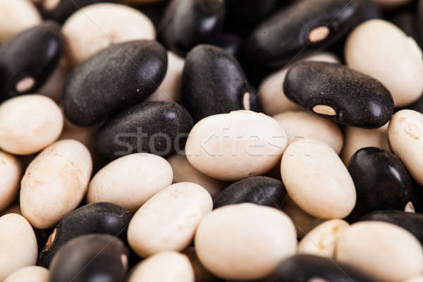Extreme Closeup Texture of Black and White Beans Stock photo © aetb