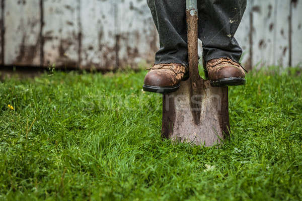 Details of feet and Shovel Stock photo © aetb