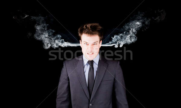 Stock photo: Portrait of a furious businessman