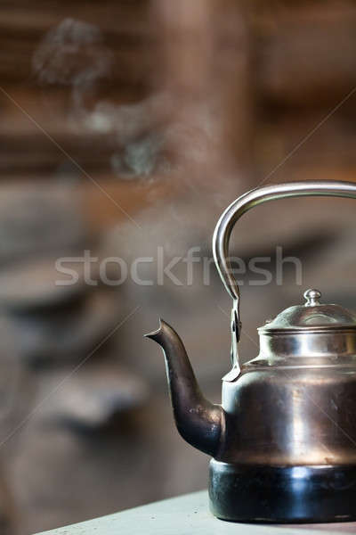 Boiling silver kettle Stock photo © aetb