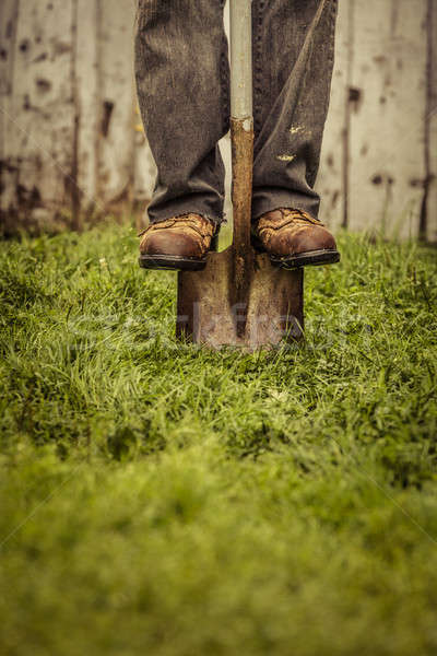 Details of feet and Shovel Stock photo © aetb