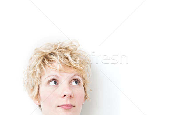 Blond Girl Looking up / Right
 Stock photo © aetb