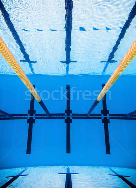 Empty 50m Olympic Outdoor Pool From Underwater Stock photo © aetb