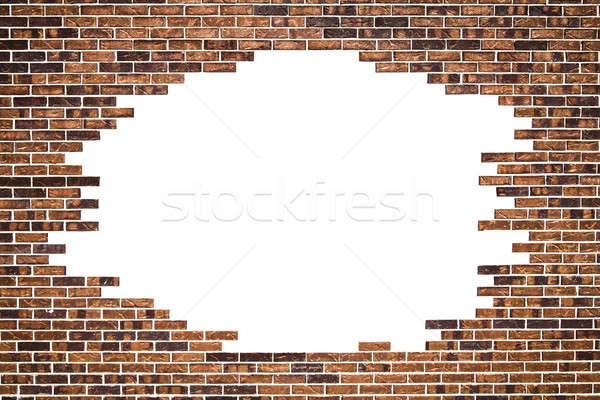 Brick wall (frame) and white background
 Stock photo © aetb