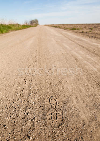 Foto stock: Poeirento · estrada · rural