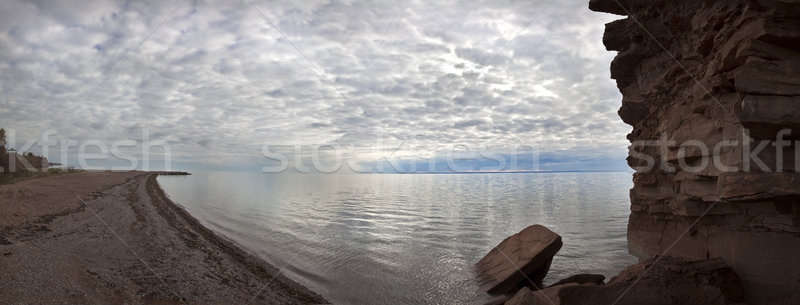 Caplan, Qc sea shore panorama of Gaspe Peninsula
 Stock photo © aetb