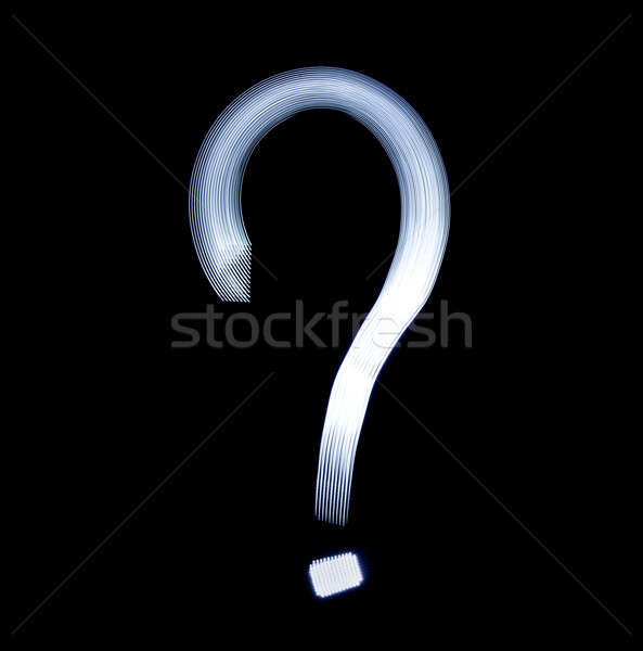 Question mark Symbol Icon Using Light Painting Technique Stock photo © aetb