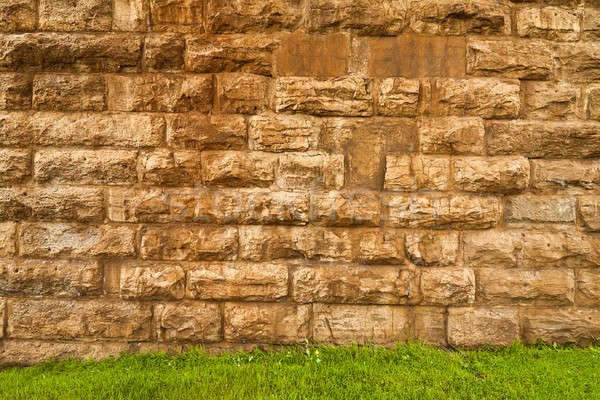 レンガの壁 建設 具体的な パターン セメント 垂直 ストックフォト © aetb