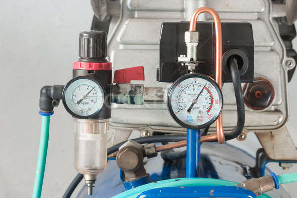 pressure gauge and air filter regulator Stock photo © AEyZRiO
