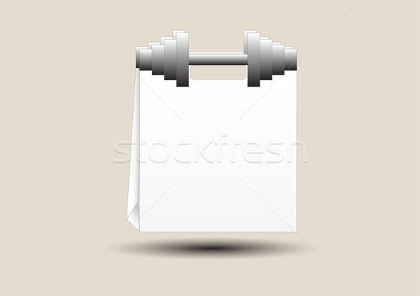 Foto stock: Compras · assinar · saco · dom