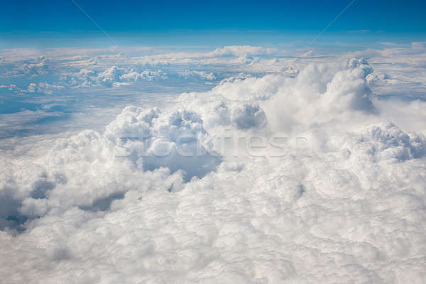 Niebo chmury widok z góry świetle przestrzeni Chmura Zdjęcia stock © Agatalina