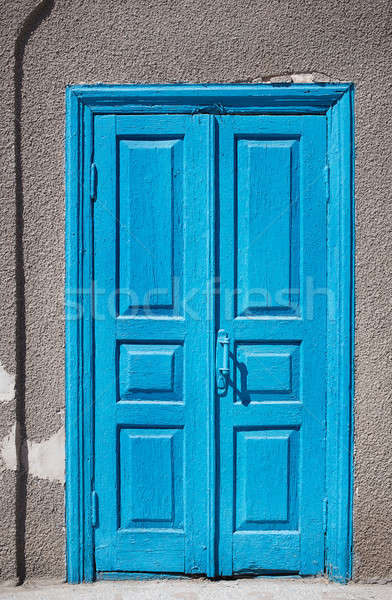 Stock photo: Blue old door