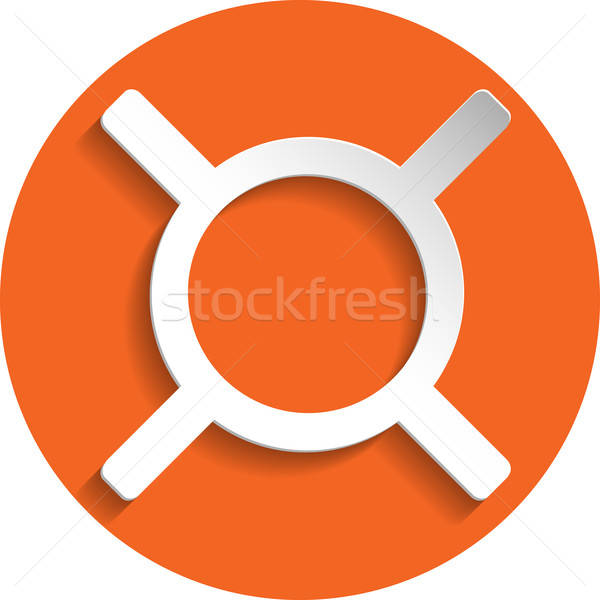 Currency sign icon, paper style Stock photo © Agatalina