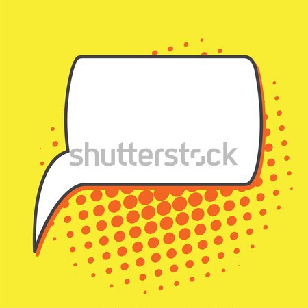 Pop art szövegbuborék citromsárga terv jókedv szín Stock fotó © Agatalina