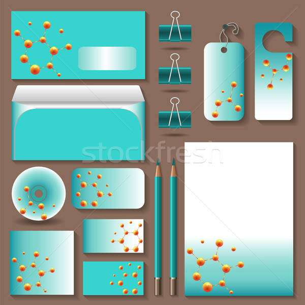 Corporate office style with molecule cells Stock photo © Agatalina