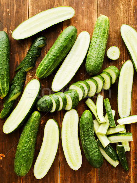 Cucumbers on wood Stock photo © AGfoto