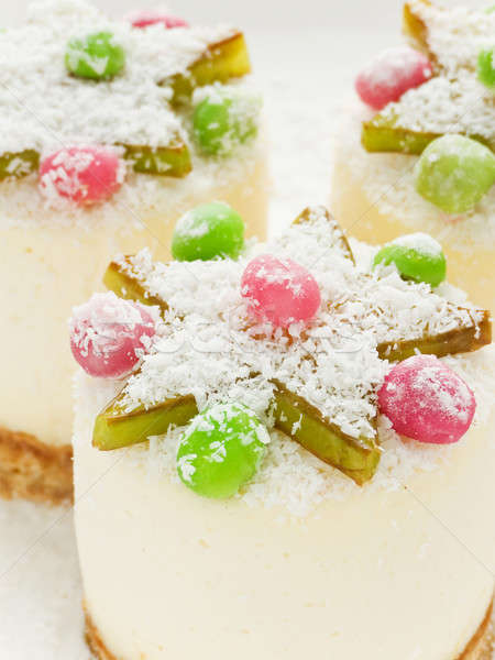 Stock photo: Sour cream cheesecakes