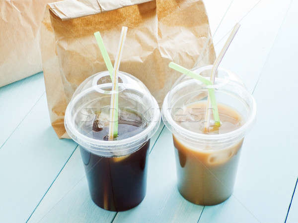 Coffee in plastic glass Stock photo © AGfoto