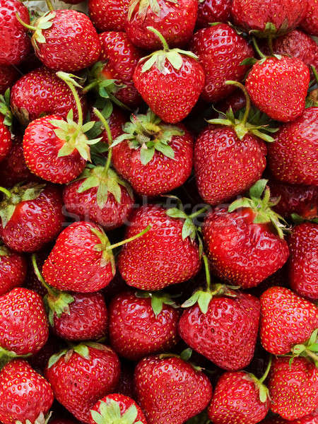 Fresas primer plano tiro frescos alimentos frutas Foto stock © AGfoto