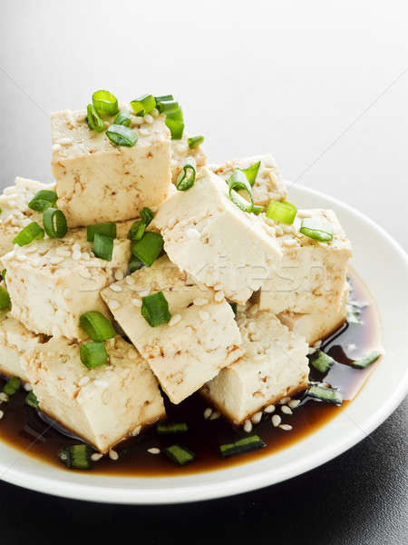 Tofu tablicy ser sos sojowy płytki Zdjęcia stock © AGfoto