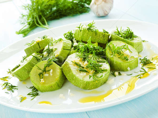 Steamed zucchini Stock photo © AGfoto