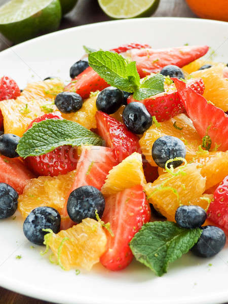 Foto stock: Salada · de · frutas · fresco · salada · diferente · frutas