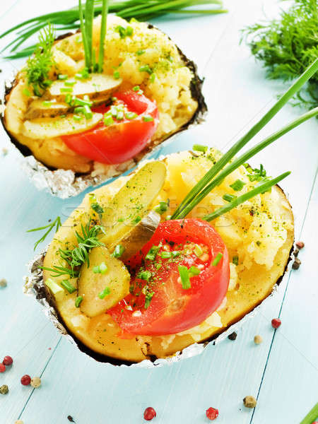 Baked potato Stock photo © AGfoto