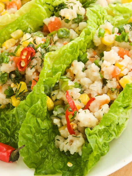 Rice with vegetables Stock photo © AGfoto