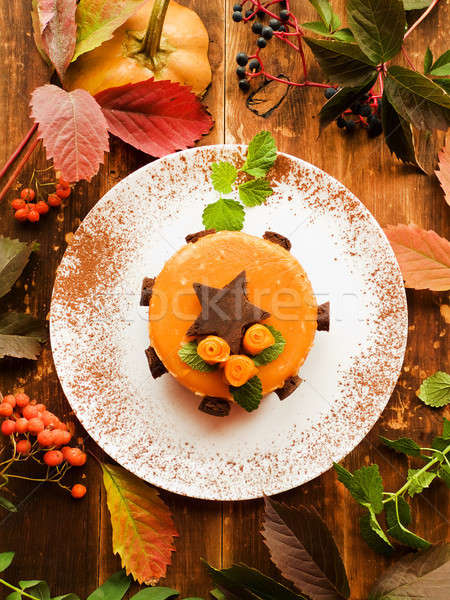 Sweet pumpkin cake Stock photo © AGfoto
