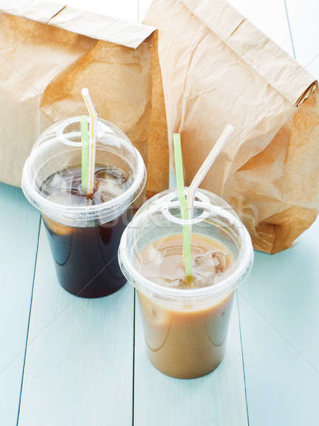 Coffee in plastic glass Stock photo © AGfoto