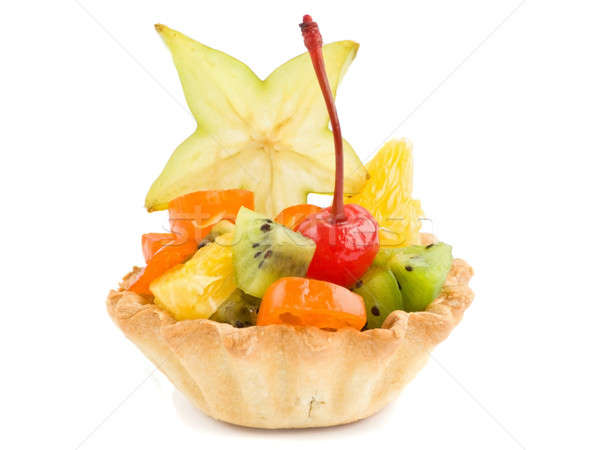 Une fruits isolé blanche gâteau salade [[stock_photo]] © AGfoto