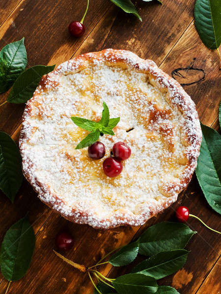 Sweet cherry pie Stock photo © AGfoto