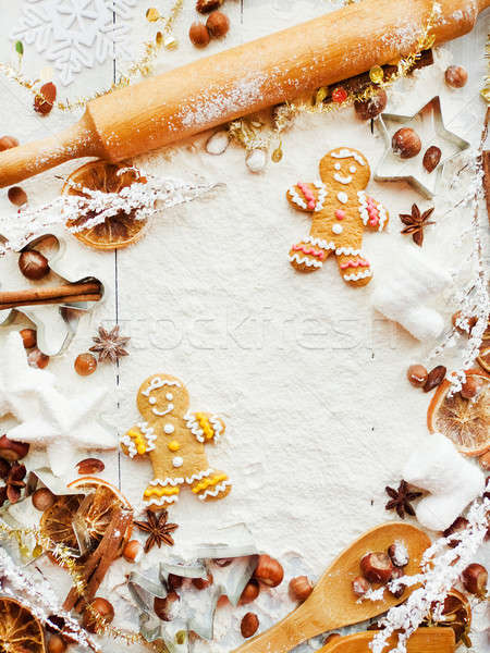 Christmas baking background Stock photo © AGfoto