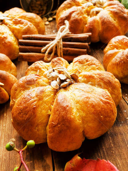 Fresh pumpkin buns Stock photo © AGfoto