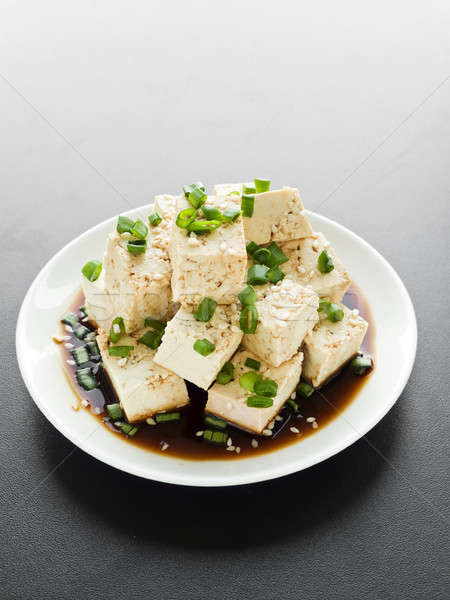 Tofu tablicy ser sos sojowy płytki Zdjęcia stock © AGfoto