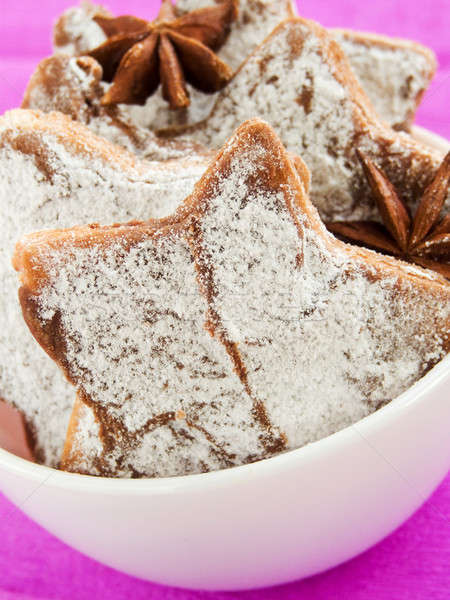 шоколадом Cookies чаши сахарная пудра анис мелкий Сток-фото © AGfoto