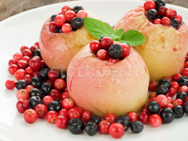 Baked apples Stock photo © AGfoto