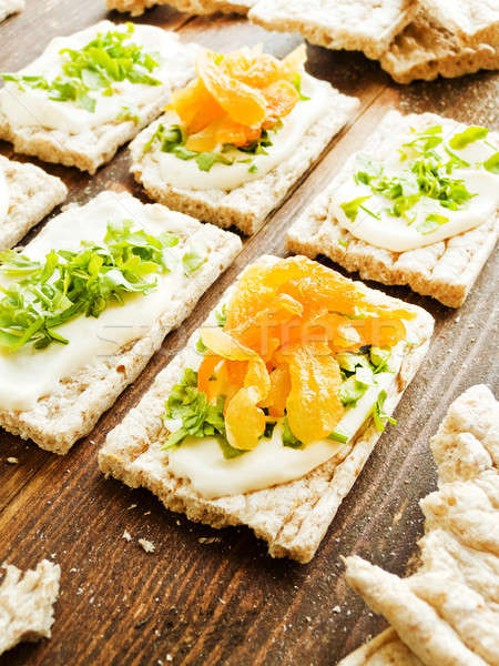 Sani pane snack piccolo pane di frumento legno Foto d'archivio © AGfoto