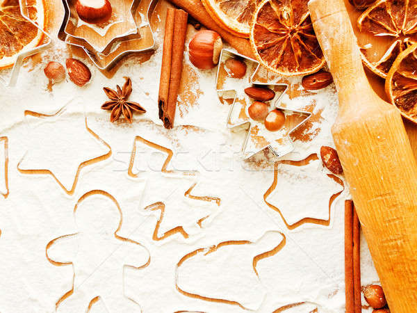 Christmas baking background Stock photo © AGfoto