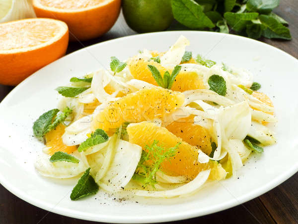 Salada fresco funcho laranja de raso Foto stock © AGfoto