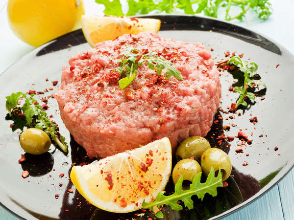 Stock photo: Beef tartar with spices