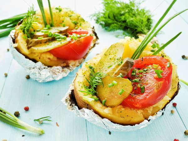 Baked potato Stock photo © AGfoto