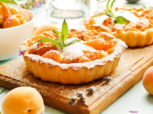 Sweet apricot pie Stock photo © AGfoto