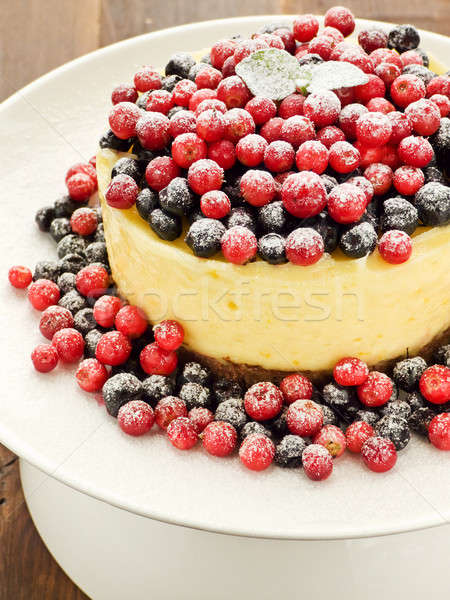 Limão bolo de queijo inverno raso bolo Foto stock © AGfoto