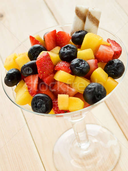 Salade de fruits verre fruits frais salade peu profond [[stock_photo]] © AGfoto